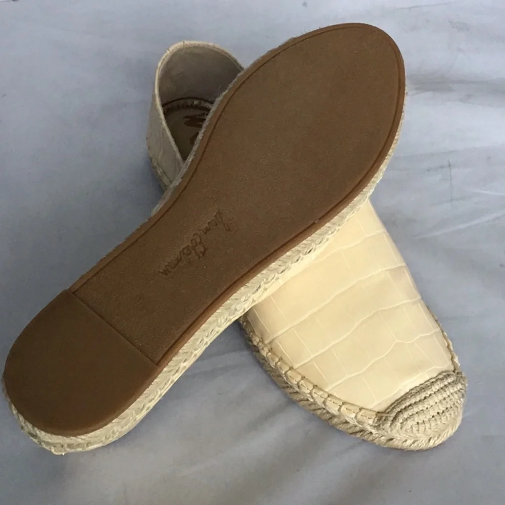 SAM EDELMAN KESIA EMBOSSED LEATHER ESPADRILLES SIZE 9.5‎